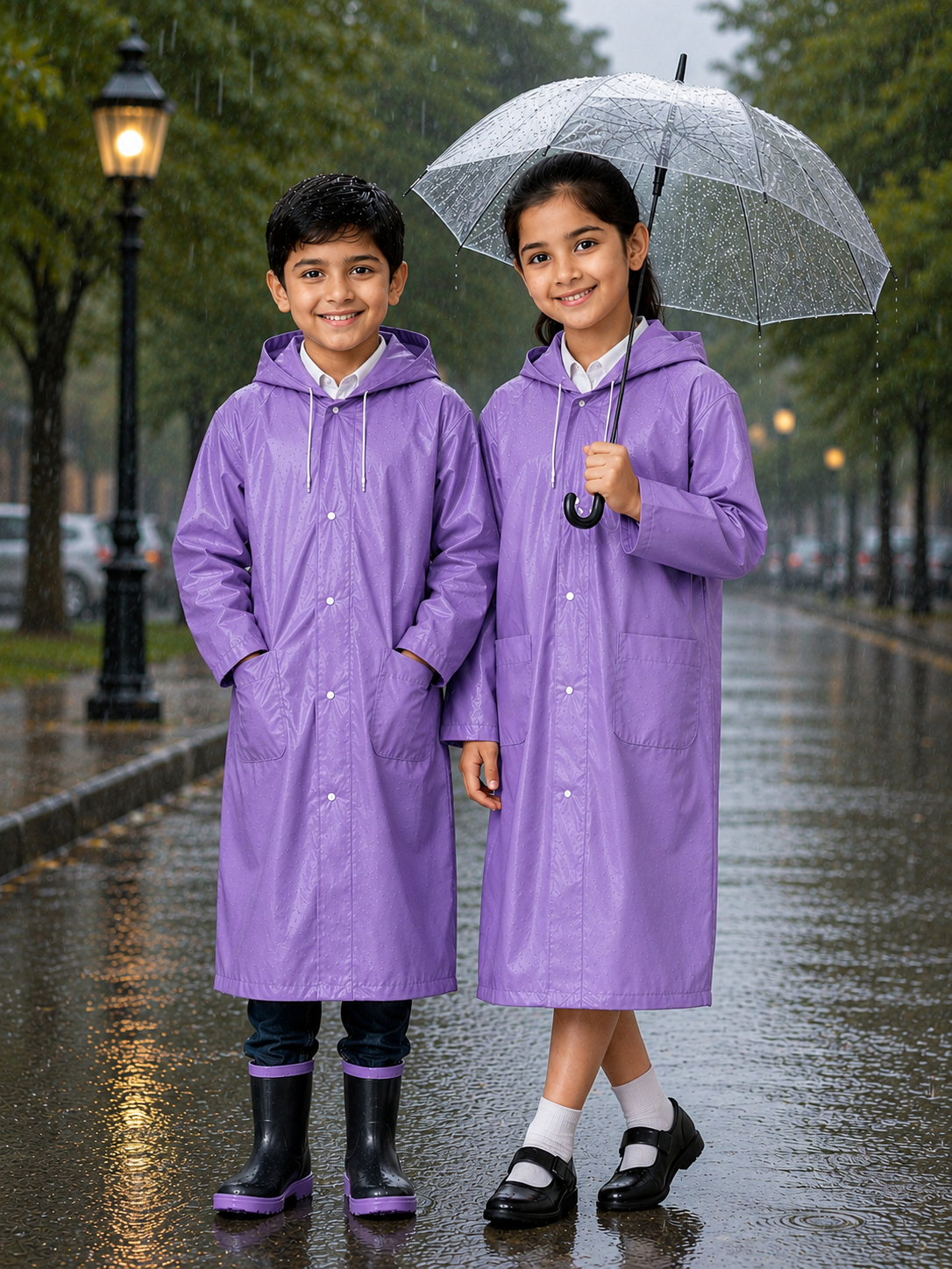 Kidello Kids School Raincoat | Waterproof Hooded Raincoat | School Rain Wear