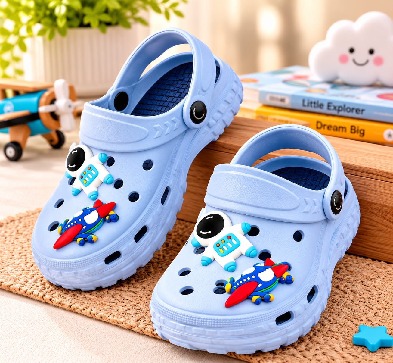 Kidello Kids Comfort Clogs | Lightweight Anti-Slip EVA Sandals with Cute Charms | Soft Cushioned Daily Wear