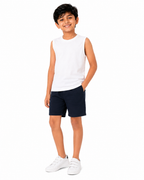 KIDELLO Boys Pure Cotton Sleeveless T-Shirt | Soft Breathable Round Neck Vest Tee for Kids | Regular Fit Summer Wear