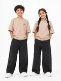 Kidello Kids Wide Leg Fit Jeans for Boys & Girls | Premium Cotton Denim | Mid Rise