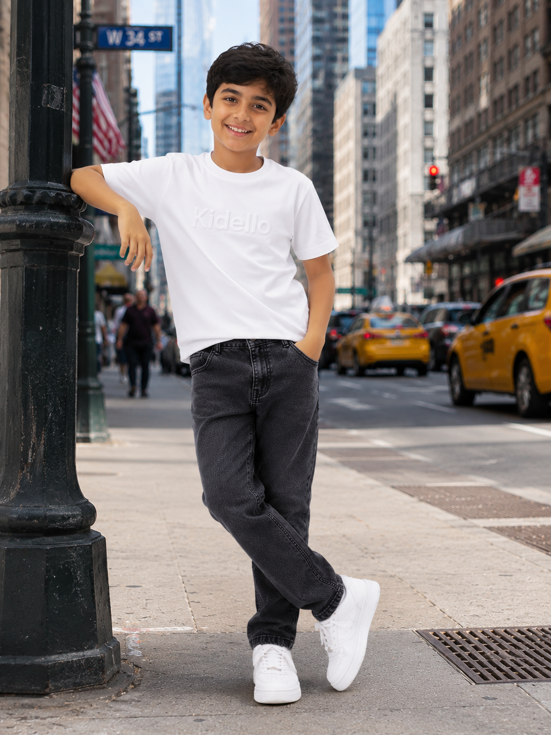 Kidello Boys Straight Fit Denim Jeans | Mid Rise