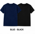 KIDELLO Boys Pure Cotton Round Neck T-Shirt | Soft Breathable Casual Wear for Kids | Regular Fit Half Sleeve Tee (Pack of 2)