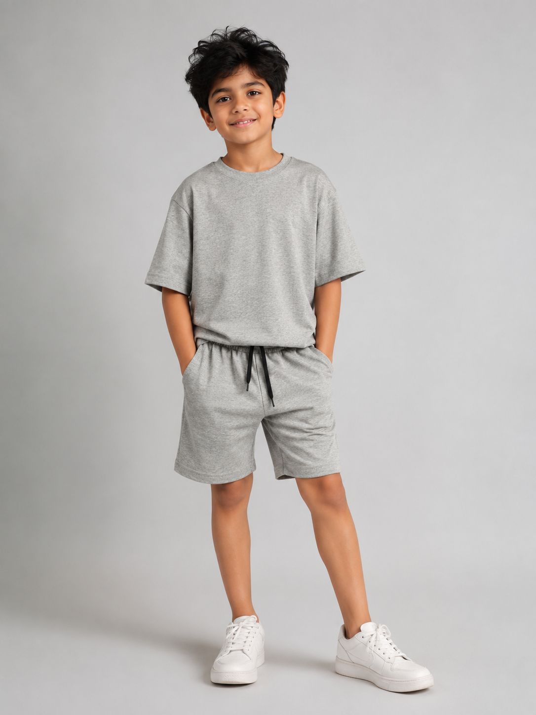 Kidello Boys Cotton Co-ord Set | Oversized T-Shirt & Shorts