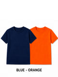 KIDELLO Boys Pure Cotton Round Neck T-Shirt | Soft Breathable Casual Wear for Kids | Regular Fit Half Sleeve Tee (Pack of 2)