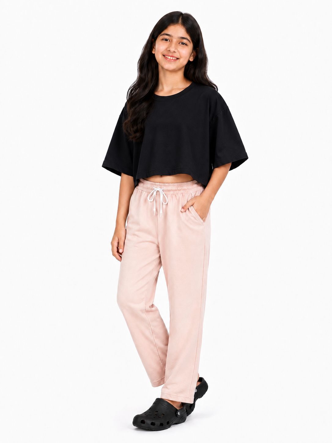 Kidello Girls Cotton Pyjama Track Pant | Soft & Breathable | Regular Fit | Everyday Lounge Wear | Elastic Waist with Drawstring