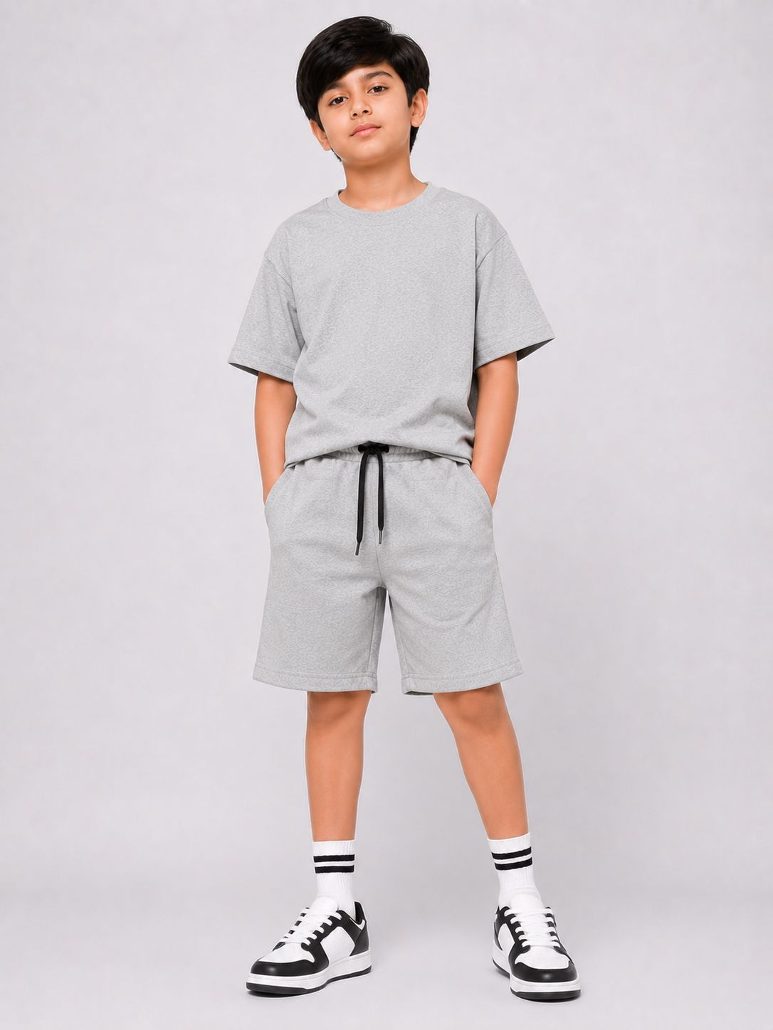 Kidello Boys Cotton Co-ord Set | Oversized T-Shirt & Shorts
