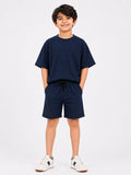 Kidello Boys Cotton Co-ord Set | Oversized T-Shirt & Shorts