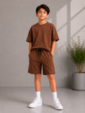 Kidello Boys Cotton Co-ord Set | Oversized T-Shirt & Shorts