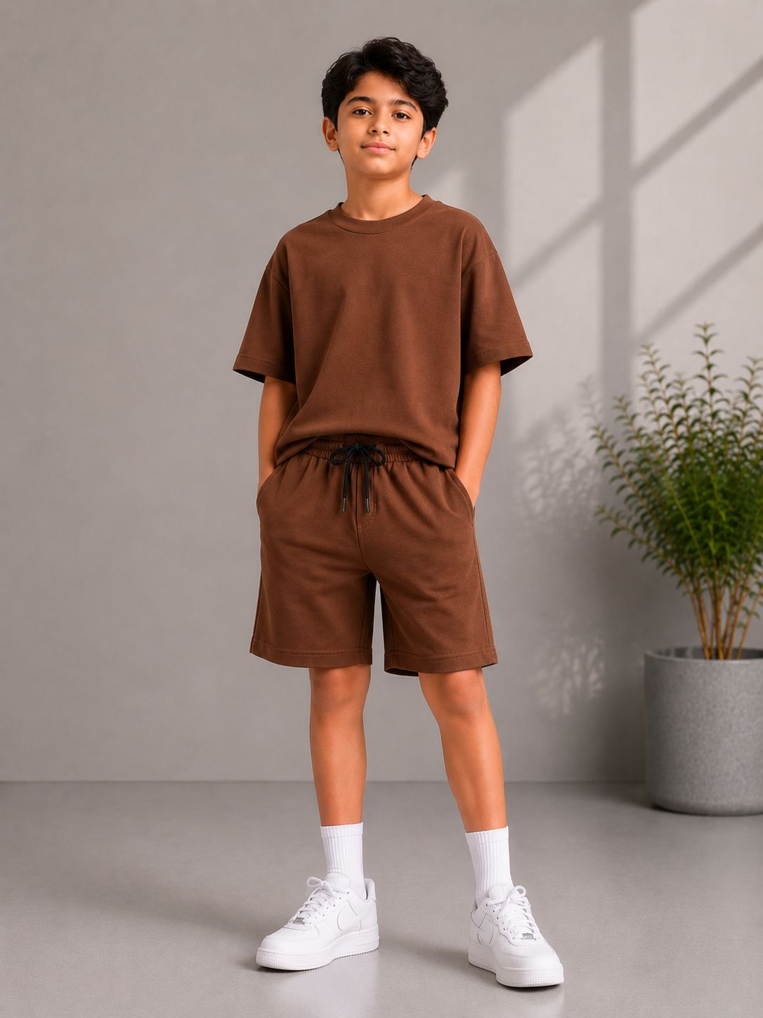 Kidello Boys Cotton Co-ord Set | Oversized T-Shirt & Shorts