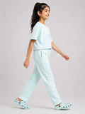 Kidello Girls Cotton Co-ord Set | Oversized Crop Top & Track Pant