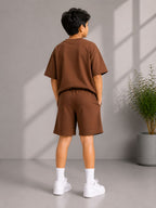 Kidello Boys Cotton Co-ord Set | Oversized T-Shirt & Shorts