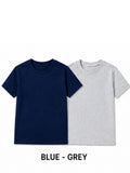 KIDELLO Boys Pure Cotton Round Neck T-Shirt | Soft Breathable Casual Wear for Kids | Regular Fit Half Sleeve Tee (Pack of 2)