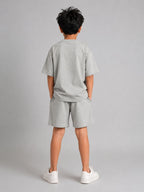 Kidello Boys Cotton Co-ord Set | Oversized T-Shirt & Shorts