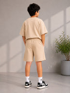 Kidello Boys Cotton Co-ord Set | Oversized T-Shirt & Shorts