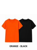KIDELLO Boys Pure Cotton Round Neck T-Shirt | Soft Breathable Casual Wear for Kids | Regular Fit Half Sleeve Tee (Pack of 2)