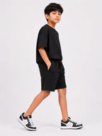 Kidello Boys Cotton Co-ord Set | Oversized T-Shirt & Shorts