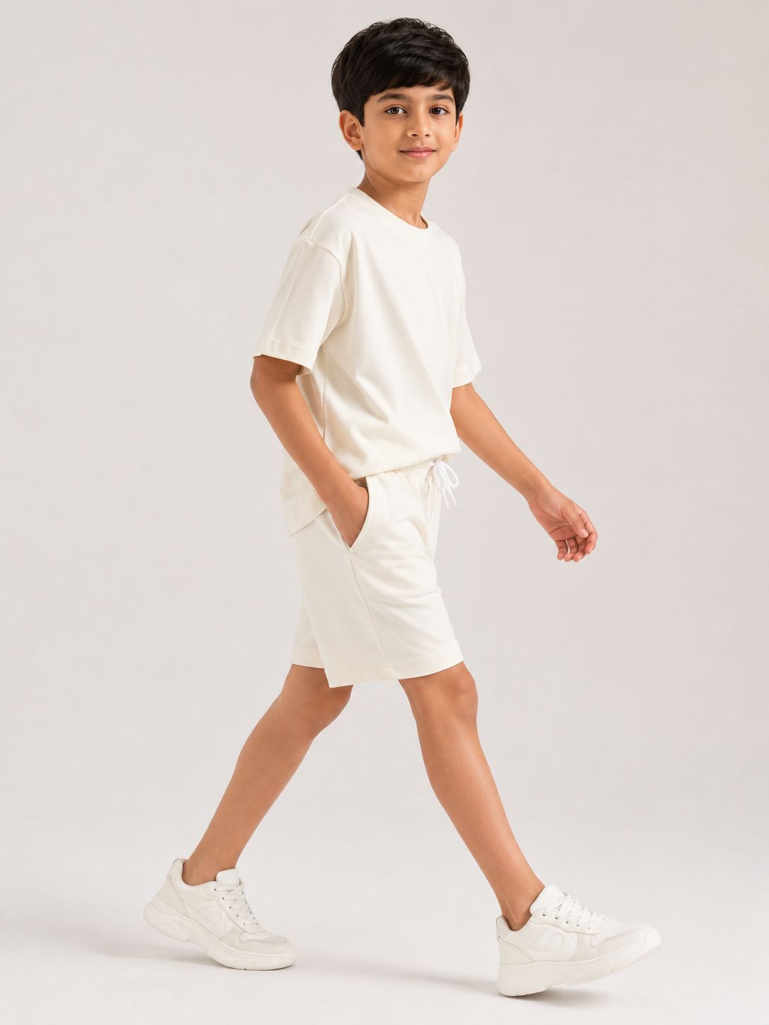 Kidello Boys Cotton Co-ord Set | Oversized T-Shirt & Shorts