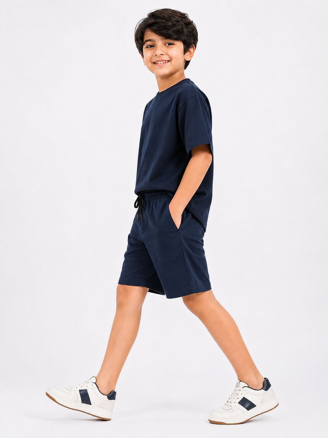 Kidello Boys Cotton Co-ord Set | Oversized T-Shirt & Shorts