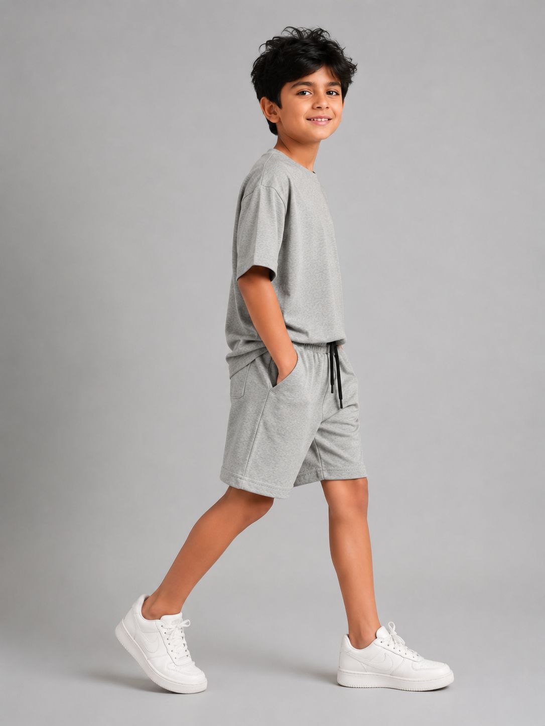 Kidello Boys Cotton Co-ord Set | Oversized T-Shirt & Shorts