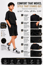 Kidello Boys Cotton Co-ord Set | Oversized T-Shirt & Shorts