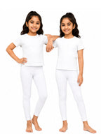 Kidello Girls Cotton Lycra Ankle Leggings Pack of 2