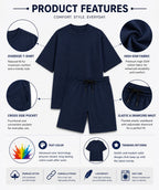 Kidello Boys Cotton Co-ord Set | Oversized T-Shirt & Shorts