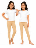 Kidello Girls Cotton Lycra Ankle Leggings Pack of 2