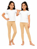 Kidello Girls Cotton Lycra Ankle Leggings Pack of 2