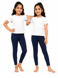 Kidello Girls Cotton Lycra Ankle Leggings Pack of 2