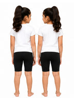 Kidello Girls Cotton Lycra Cycling Shorts Pack of 2