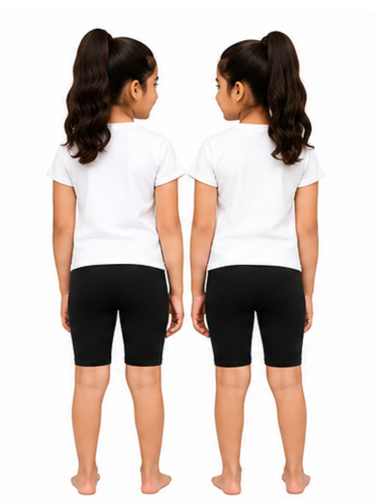 Kidello Girls Cotton Lycra Cycling Shorts Pack of 2