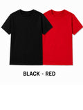 KIDELLO Boys Pure Cotton Round Neck T-Shirt | Soft Breathable Casual Wear for Kids | Regular Fit Half Sleeve Tee (Pack of 2)
