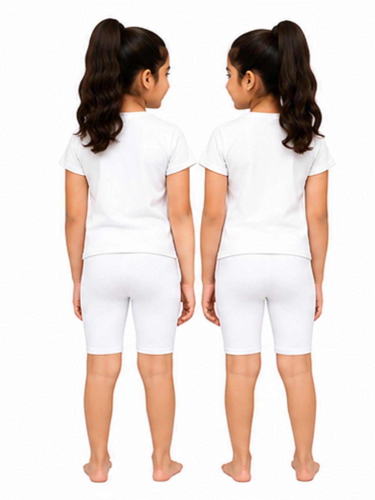 Kidello Girls Cotton Lycra Cycling Shorts Pack of 2