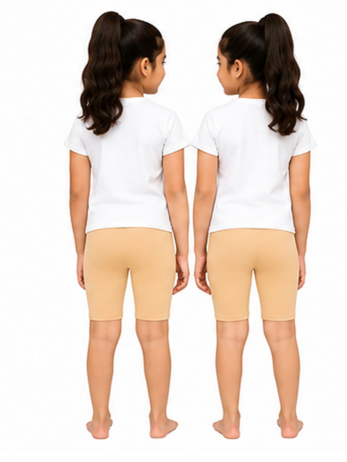 Kidello Girls Cotton Lycra Cycling Shorts Pack of 2