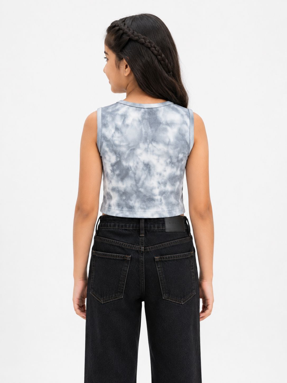 Kidello Girls Cotton Ribbed Crop Top | Sleeveless Casual Top