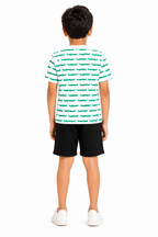 KIDELLO Boys Crocodile Print T-Shirt | 100% Cotton Graphic Printed Round Neck Tee for Kids | Soft Casual Summer Wear