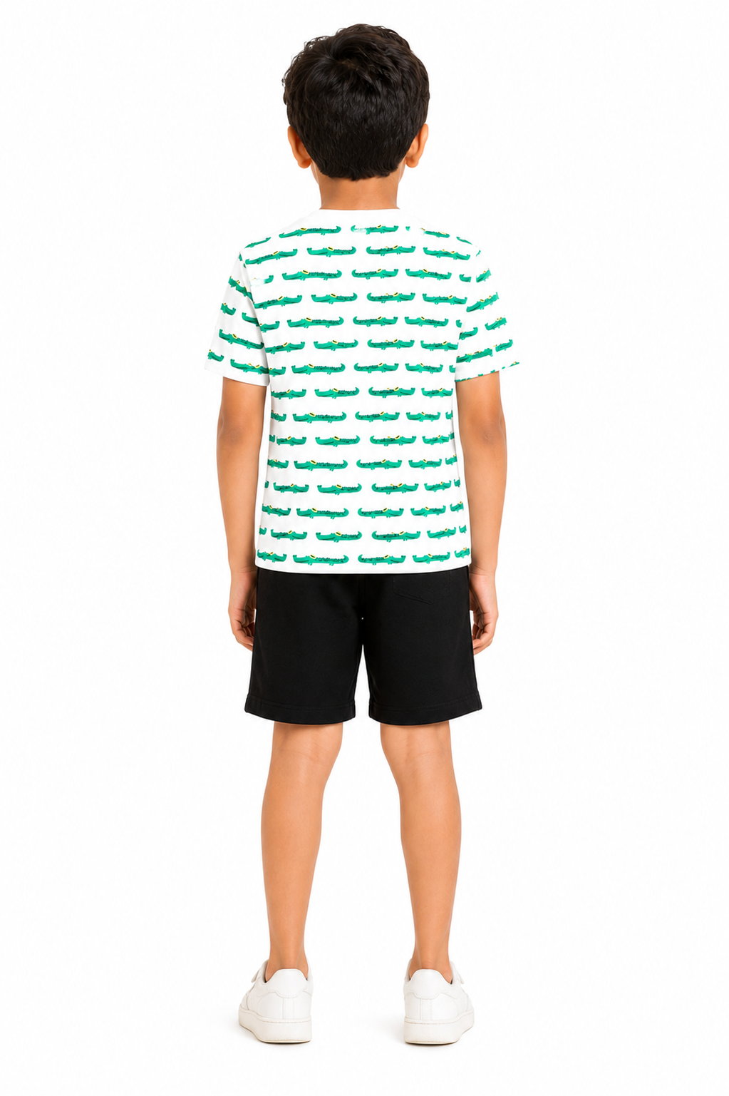 KIDELLO Boys Crocodile Print T-Shirt | 100% Cotton Graphic Printed Round Neck Tee for Kids | Soft Casual Summer Wear