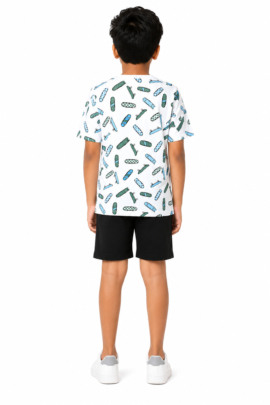 KIDELLO Boys Skateboard Print T-Shirt | 100% Cotton Graphic Printed Round Neck Tee for Kids | Casual Summer Wear