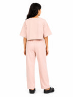 Kidello Girls Cotton Co-ord Set | Oversized Crop Top & Track Pant