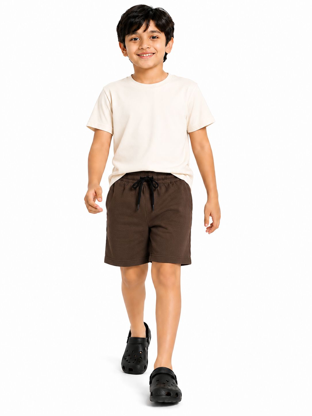 Kidello Boys Cotton Shorts Pack of 2 | Soft & Breathable | Regular Fit | Elastic Waist with Drawstring | Everyday Casual Shorts