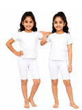 Kidello Girls Cotton Lycra Cycling Shorts Pack of 2