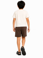 Kidello Boys Cotton Shorts Pack of 2 | Soft & Breathable | Regular Fit | Elastic Waist with Drawstring | Everyday Casual Shorts