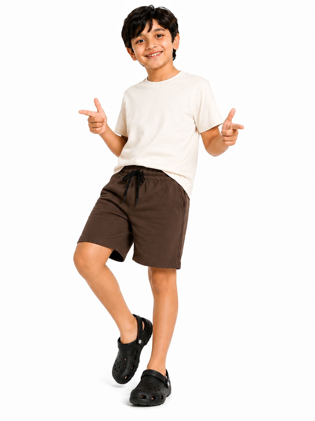 Kidello Boys Cotton Shorts Pack of 2 | Soft & Breathable | Regular Fit | Elastic Waist with Drawstring | Everyday Casual Shorts