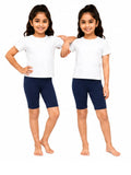 Kidello Girls Cotton Lycra Cycling Shorts Pack of 2