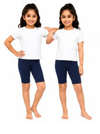 Kidello Girls Cotton Lycra Cycling Shorts Pack of 2