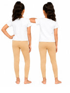 Kidello Girls Cotton Lycra Ankle Leggings Pack of 2