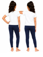 Kidello Girls Cotton Lycra Ankle Leggings Pack of 2