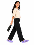 Kidello Girls Oversized Relaxed Fit Boxy Crop Top | Premium High GSM Cotton | Soft & Breathable | Casual Everyday T-Shirt