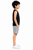KIDELLO Boys Pure Cotton Sleeveless T-Shirt | Soft Breathable Round Neck Vest Tee for Kids | Regular Fit Summer Wear