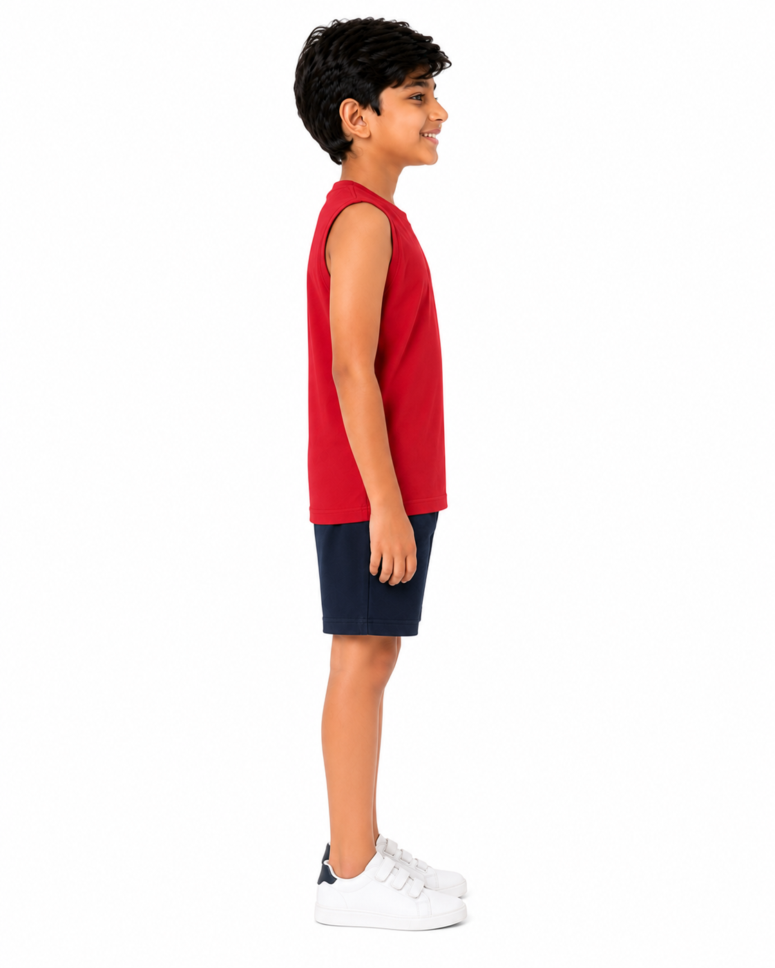 KIDELLO Boys Pure Cotton Sleeveless T-Shirt | Soft Breathable Round Neck Vest Tee for Kids | Regular Fit Summer Wear